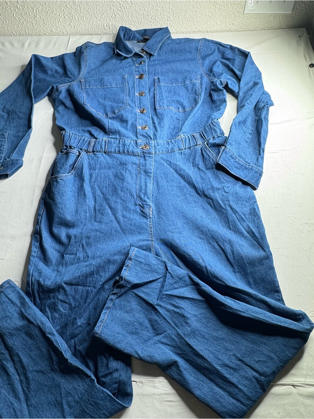 Denim Utility Jumpsuit - Blue